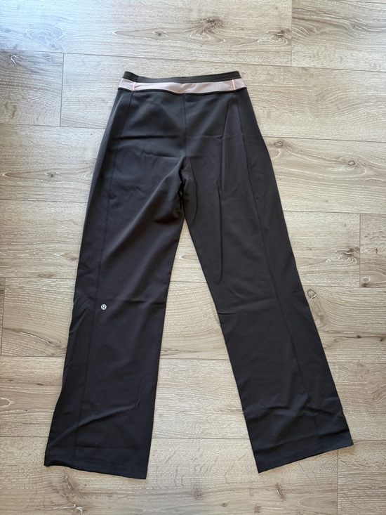 lululemon athletica Pants - lululemon athletica Brown Wide-Leg Pants with Light Pink Waistband